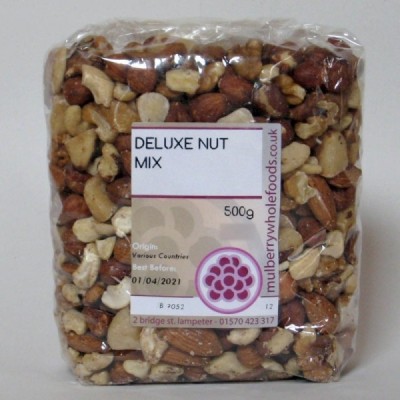 Buy Mulberry Bush Wholefoods Deluxe Nut Mix 500g Dried Nuts Online − UK Supplier