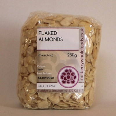 Buy Mulberry Bush Wholefoods Flaked Almonds 250g Dried Nuts Online − UK Supplier