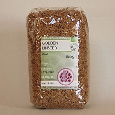 Buy Mulberry Bush Wholefoods Organic Golden Linseed 500g Dried Seeds Online − UK Supplier