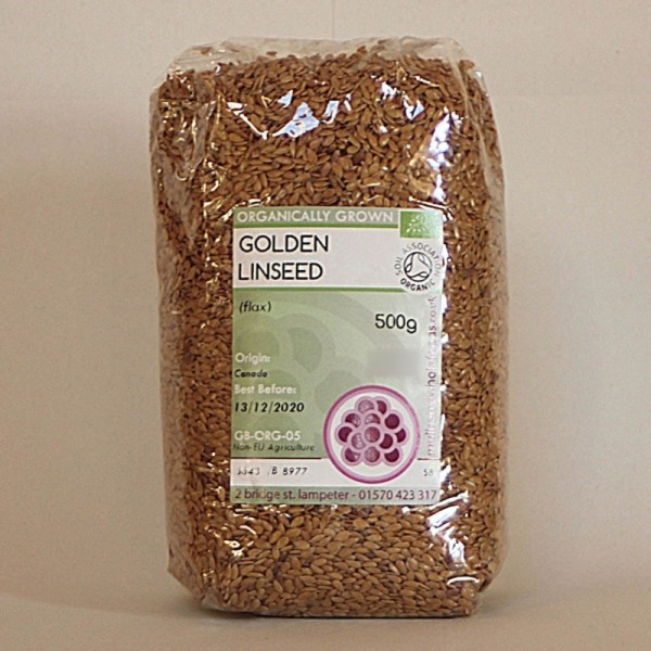 Mulberry Bush Wholefoods Organic Golden Linseed 500g