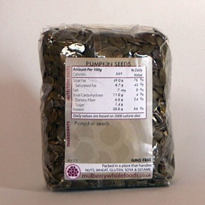 Buy Mulberry Bush Wholefoods Organic Pumpkin Seeds 250g Dried Seeds Online − UK Supplier