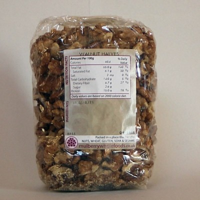 Buy Mulberry Bush Wholefoods Organic Walnut Halves 250g Dried Nuts Online − UK Supplier