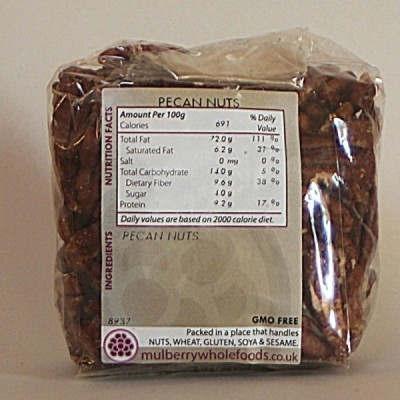 Buy Mulberry Bush Wholefoods Pecan Nuts 125g Dried Nuts Online − UK Supplier