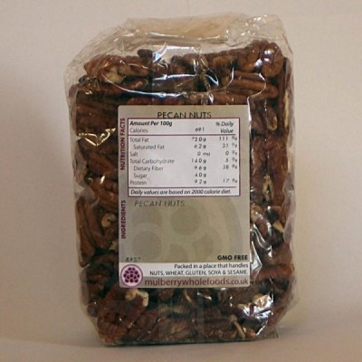 Buy Mulberry Bush Wholefoods Pecan Nuts 250g Dried Nuts Online − UK Supplier
