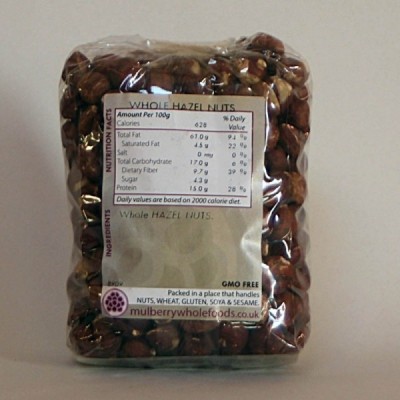 Buy Mulberry Bush Wholefoods Whole Hazel Nuts 250g Dried Nuts Online − UK Supplier