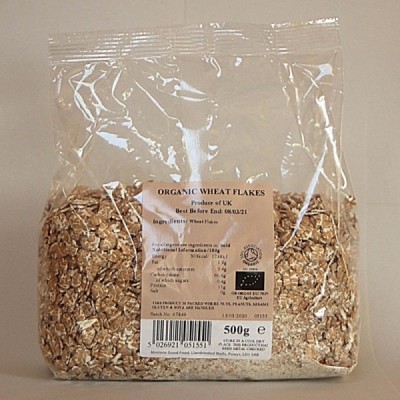 Buy Mulberry Bush Wholefoods Organic Wheat Flakes 500g Cereals & Mueslis Online − UK Supplier