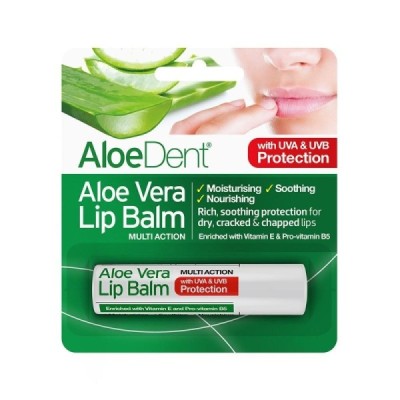 Buy Aloedent Aloe Vera Lip Balm - 4g Facial Care; Hair Skin & Nails Online − UK Supplier