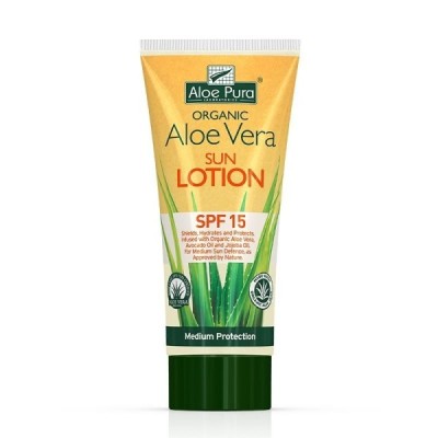 Buy Aloe Pura Aloe Vera Sun Lotion SPF15 - 200ml Sun Care; Balms & Ointments; Hair Skin & Nails Online − UK Supplier