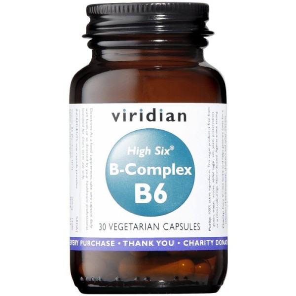 Viridian HIGH SIX Vitamin B6 + B-Complex - 30 Veg Caps