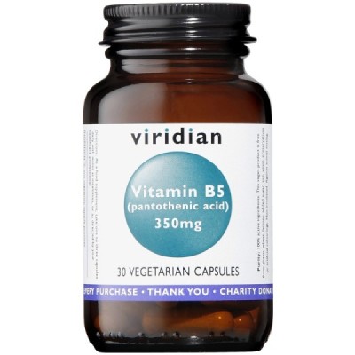 Buy Viridian Vitamin B5 (Pantothenic Acid) 350mg  Veg Caps from Mulberry Wholefoods online UK Supplier.