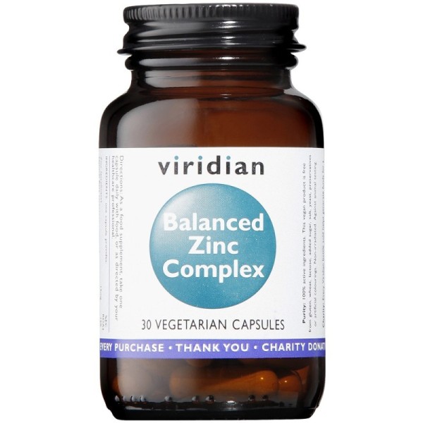 Viridian Balanced Zinc (15mg) Complex - 30 Veg Caps