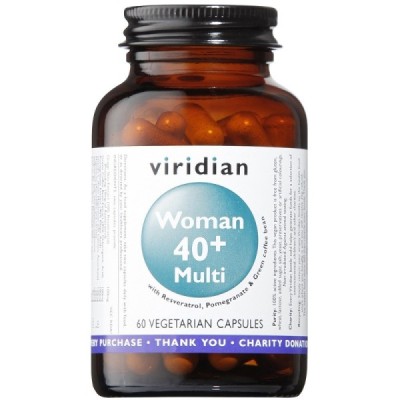 Buy Viridian Women 40+ Multivitamin Veg Caps from Mulberry Wholefoods online UK Supplier.
