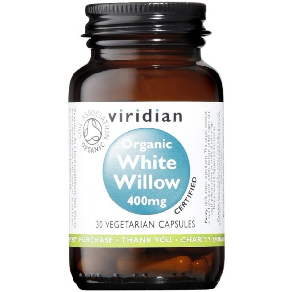 Viridian Organic White Willow 400mg - 30 Veg Caps