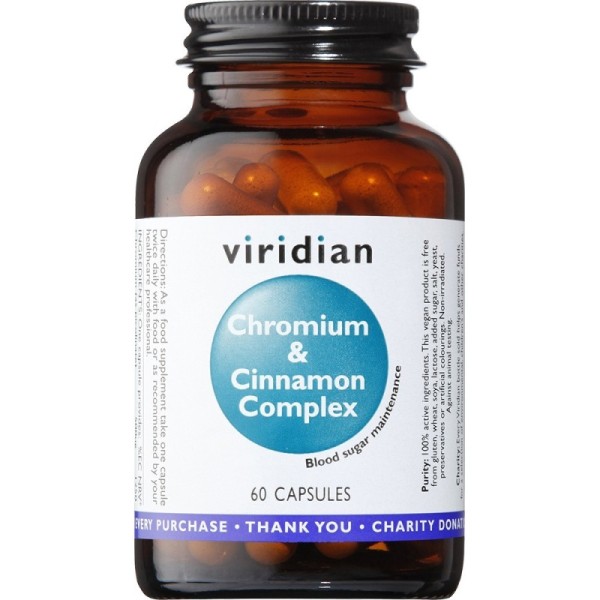 Viridian Chromium & Cinnamon Complex - 60 Veg Caps