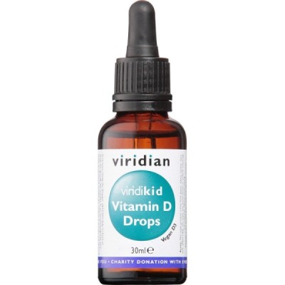 Buy Viridian viridiKid™ Vitamin D3 Drops 400iu from Mulberry Wholefoods online UK Supplier.