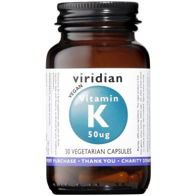 Buy Viridian Vitamin K 50ug Veg Caps from Mulberry Wholefoods online UK Supplier.