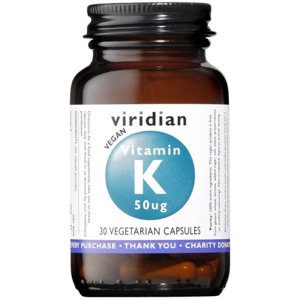 Viridian Vitamin K1 50ug - 30 Veg Caps
