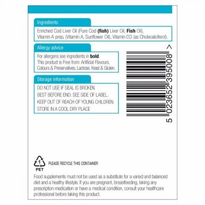 Natures Aid Cod Liver Oil Liquid (with Vitamin A & D) 464ml