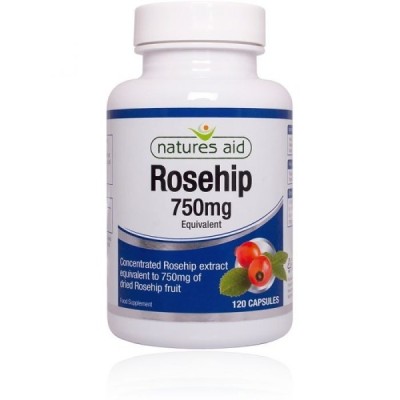 Natures Aid Rosehip 750mg 120 Vcaps