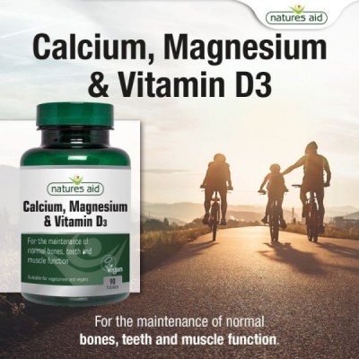 Natures Aid Calcium Magnesium + Vitamin D3 90 Tablets