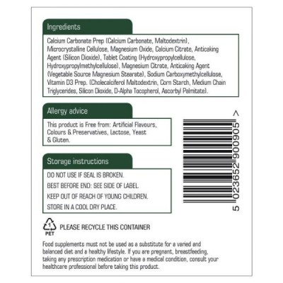 Natures Aid Calcium Magnesium + Vitamin D3 90 Tablets