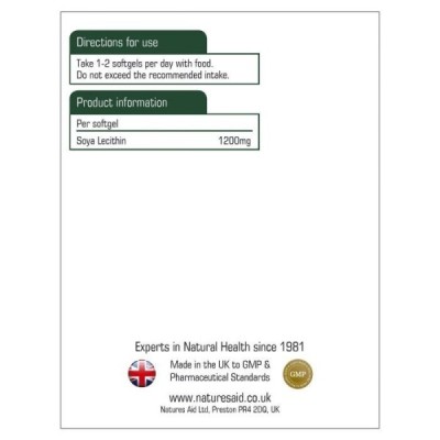 Natures Aid Soya Lecithin 1200mg 90 Softgels