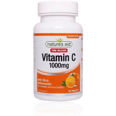 Natures Aid Vitamin C 1000mg Time Release (with Citrus Bioflavonoids) 30 Tablets