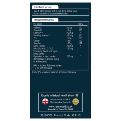 Natures Aid Beta-Glucans Immune Support+ 30 Tablets