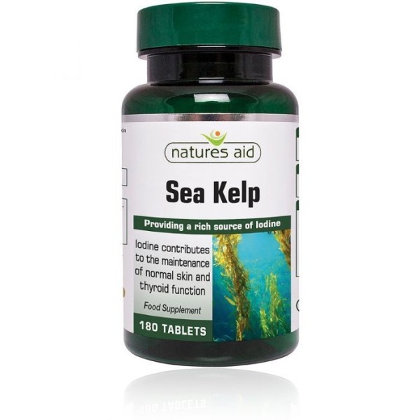 Natures Aid Sea Kelp 187mg (providing 150ug Iodine) 180 Tablets