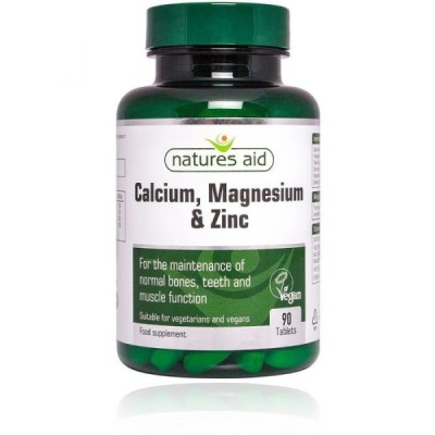 Natures Aid Calcium Magnesium + Zinc 90 Tablets