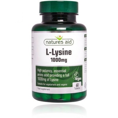 Natures Aid L-Lysine 1000mg 60 Tablets