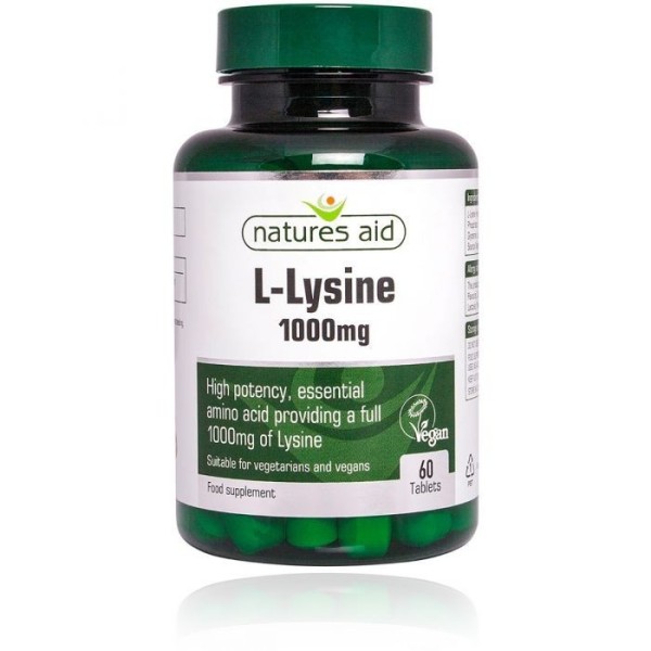 Natures Aid L-Lysine 1000mg 60 Tablets