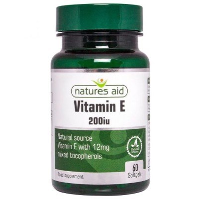 Natures Aid Vitamin E 200iu Natural Form 60 Softgels