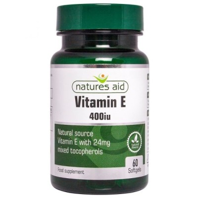 Natures Aid Vitamin E 400iu Natural Form 60 Softgels
