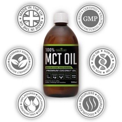 Natures Aid 100% Pure MCT Oil 500ml
