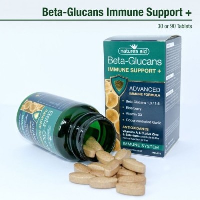 Natures Aid Beta-Glucans Immune Support+ 90 Tablets