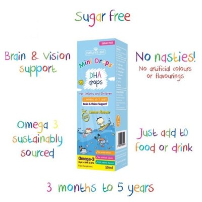 Natures Aid DHA Mini Drops for infants & children 50ml