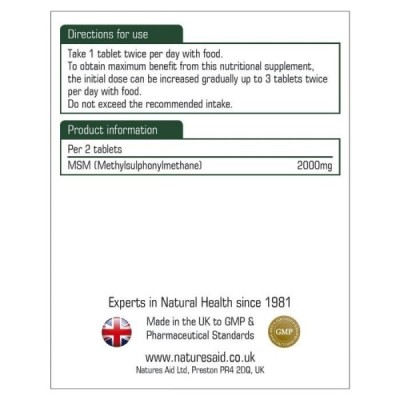 Natures Aid MSM 1000mg 90 Tablets