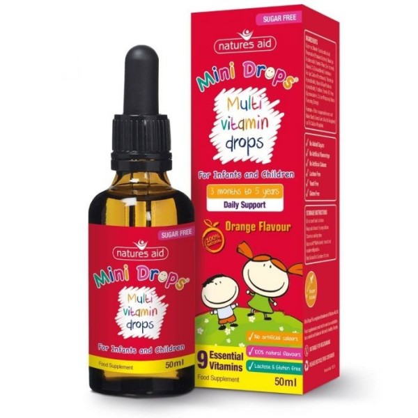 Natures Aid Multi-Vitamin Mini Drops for infants & children 50ml