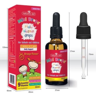 Natures Aid Multi-Vitamin Mini Drops for infants & children 50ml