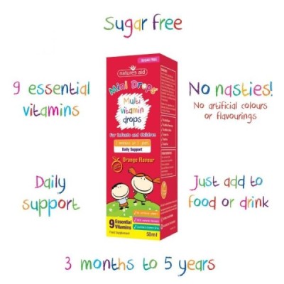 Natures Aid Multi-Vitamin Mini Drops for infants & children 50ml