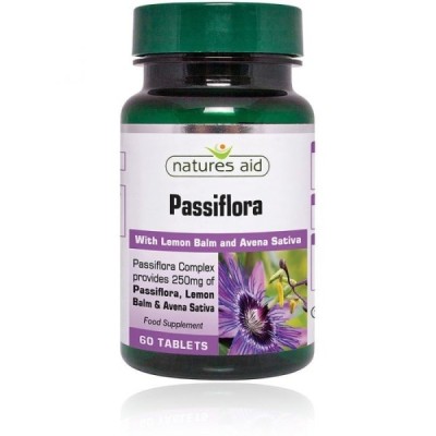 Natures Aid Passiflora Lemon Balm & Avena Sativa 60 Tablets
