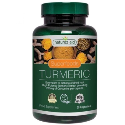Natures Aid Turmeric 8200mg (High Potency) 30 Capsules