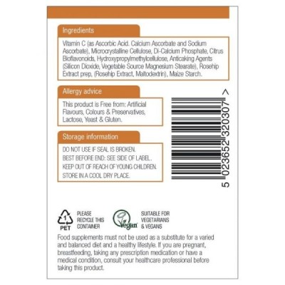 Natures Aid Vitamin C Low Acid 1000mg 240 Tablets