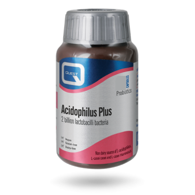 Buy Quest Acidophilus Plus 180 Capsules online from Mulberry Bush Wholefoods. UK Supplier of Vitamins Minerals Herbal & Holistic