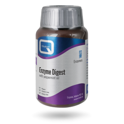 Buy Quest Enzyme Digest 90+45 Tablets online from Mulberry Bush Wholefoods. UK Supplier of Vitamins Minerals Herbal & Holistic S