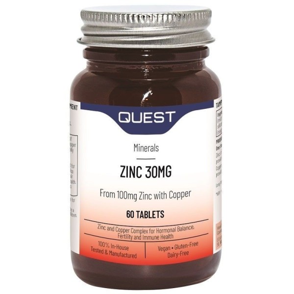 Quest Zinc Citrate 30mg 60 Tablets