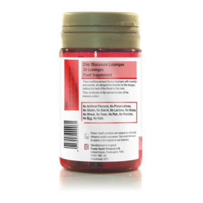 Buy Power Health Zinc Lozenges 25mg 30 lozenges Supplements Online - UK Supplier