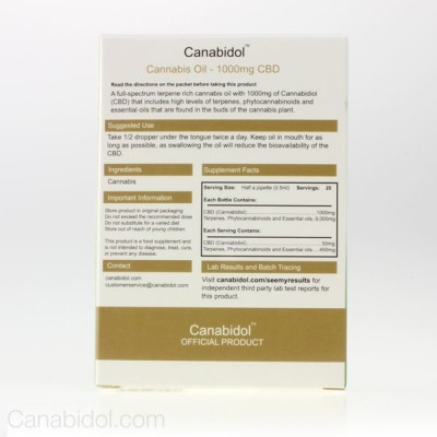 Buy Canabidol CBD Oil 1000mg Drops 10ml Natural Herbal Remedies and Supplements Online − UK Supplier
