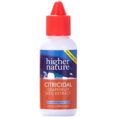Buy Higher Nature Citricidal 45ml liquid from Mulberry Wholefoods online UK Supplier.